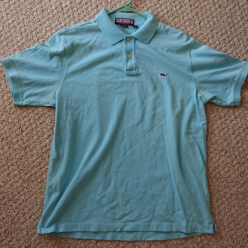 Vineyard Vines Light Blue/turquoise 100% cotton Polo Shirt size M